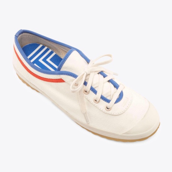 Lace-up Sneakers Ivory / Sailing Blue / Poppy Red